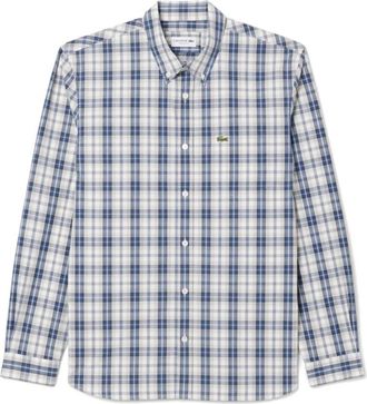 Lacoste Shirts - Heren - Casual Overhemden - Veelkleurig - L - Katoen - Overhemden