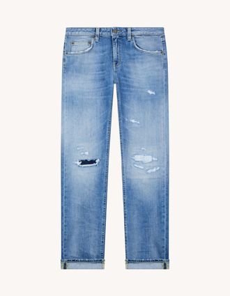 デニム・ジーパン DONDUP Women Straight Pants IDP777DF0283HX5DD800 BLUE Dondup straight-leg jeans - women - Cotton - 31 - Blue from