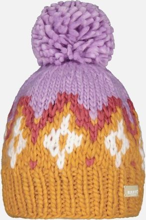 Barts Womens Barts Womens Curley Retro Wool Knitted Bobble Hat - Yellow - Size: ONE size
