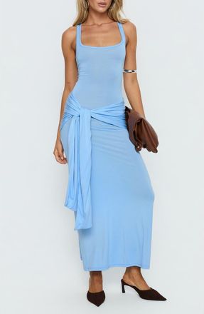 Princess Polly Madisa Racerback Maxi Dress in Blue at Nordstrom, Size 12