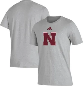 adidas Mens adidas Gray Nebraska Huskers Primary Locker Logo Pre-Game AEROREADY T-Shirt at Nordstrom, Size Xx-Large
