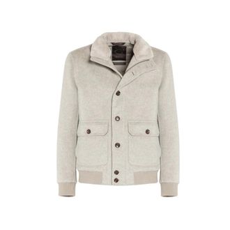 Gimos Soft Double Wool Bomber - Heren - Zomerjassen - Grijs - 3XL - Wol - Jassen