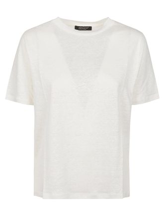 Aragona Round Neck Linen T-Shirt