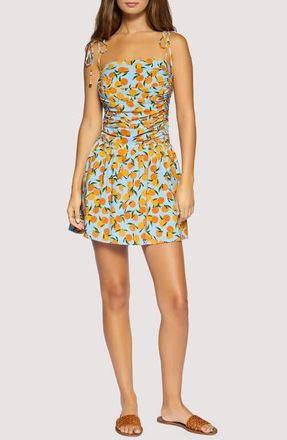 Lost + Wander Citrus Soir&eacute;e Minidress in Blue Orange at Nordstrom, Size X-Small
