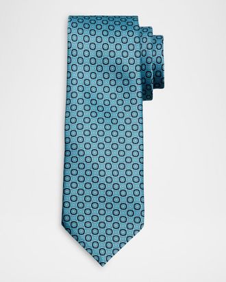 Stefano Ricci Men & apos;s Geometric-Circle Silk Tie