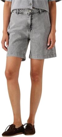 MY ESSENTIAL WARDROBE Lichtgrijze Denim Shorts voor Zonnige Dagen - Dames - Denim shorts - Grijs - XL - Denim - Korte Broeken