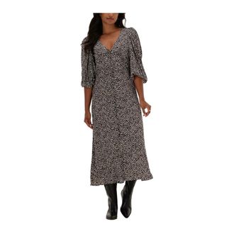 Catwalk Junkie Bloemen Maxi Jurk Dr Dawn - Dames - Casual kleedjes - Zwart - S - Kleedjes
