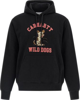 Carhartt Work in Progress Black Graphic Loose Hoodie