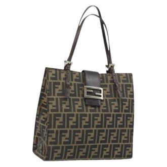 Fendi Pre-owned Zucca Canvas Handtas - Dames - Vintage Handtas - Bruin - ONE Size - Leer - Vintage