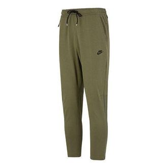 Nike Mens Nike Solid Color Logo Training Fleece Bundle Feet Sports Pants/Trousers/Joggers Military Green DM6592-222