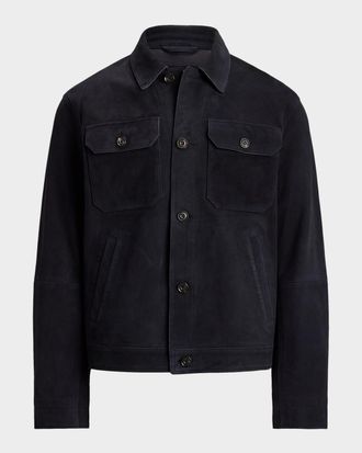 Polo Ralph Lauren Men & apos;s Suede Trucker Jacket