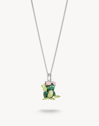 Thomas Sabo Collana tonalit&agrave; argento, verde e rosa