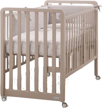 AZZURRA Azzurra Lettino Evolutivo Glam Avana 9 In 1 Con Materasso E Set Tessile Avana