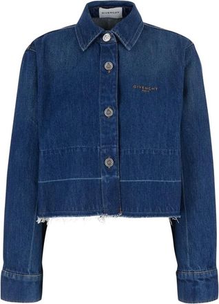Givenchy Jassen, Dames, Blauw, XS, Denim, Denim Shirt
