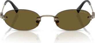 Miu Miu Sunglasses Mua54 S 26 C09 Z Gold/Dark Brown Women
