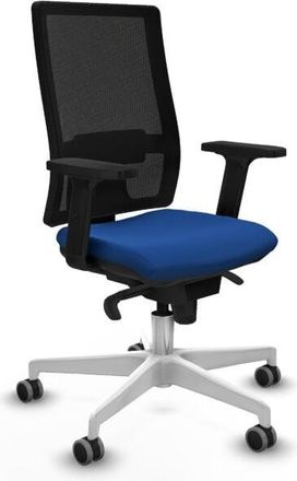 Piqueras y Crespo Piqueras Y Crespo - Horna sincro malla negra similpiel azul brazos 2D base blanca ruedas 65mm engomadas