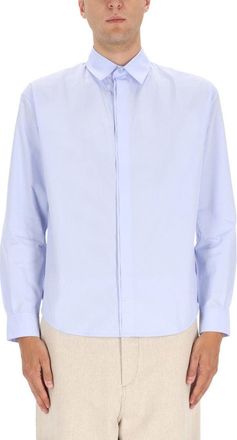 Jacquemus Light Blue Shirt With Classic Collar