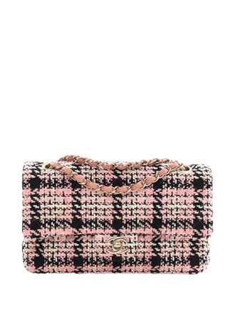 Chanel 2021-2025 Medium Classic Tweed Double Flap shoulder bag - women - Fabric - One Size - Pink