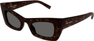 Saint Laurent New Wave Cat-Eye Zonnebril Grijs - Dames - Zonnebrillen - Bruin - 49 MM - Accessoires