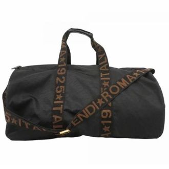 Fendi Vintage, unisex, Zwart, ONE Size, Nylon, Pre-owned Weekendtas