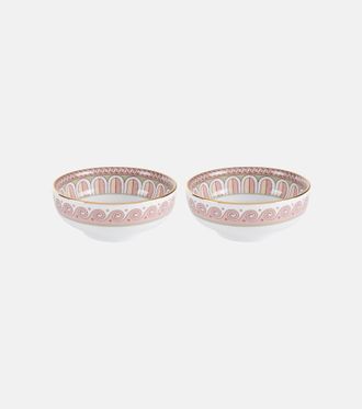 La DoubleJ Set of 2 porcelain snack bowls