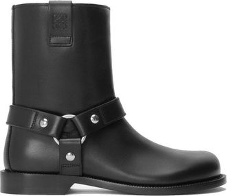 Loewe Black Calfskin Ankle Mens Boots