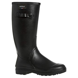 Aigle Cessac Lady Rubber Womens Calf Length Boots - Black - Size:UK 7.5