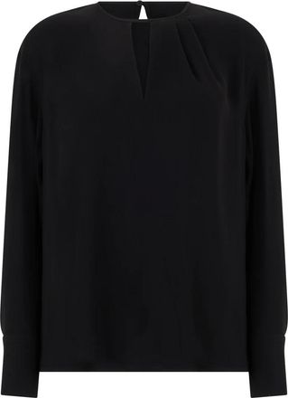 Max Mara Lightweight Cady Blouse - Dames - Blouses - Zwart - L - Polyester - Overhemden