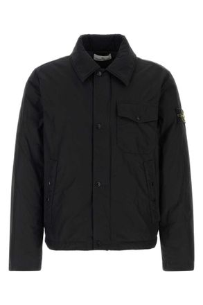 Stone Island Black Regular Solid Jacket