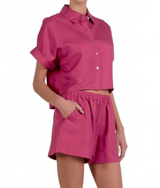 Elan Miami Top In Fuchsia