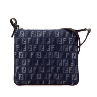 Fendi Pre-owned Fendi Zucchino Denim Crossbody Ladies 8BT047
