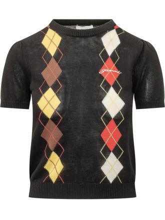 Ganni Black Crew Neck T-Shirt