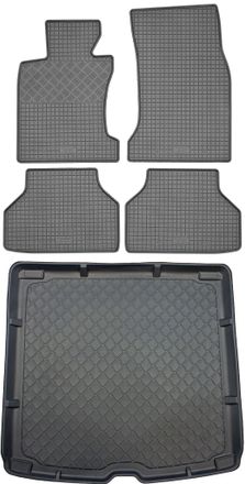OEM Bmw Serie 5 E61 Touring Kombi (5 Puertas) De Junio De 2004 A 2010. Juego De Alfombrillas De Goma Para Coche Y Alfombrilla Para Maletero