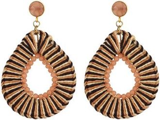 Panacea Raffia Teardrop Earrings in Brown at Nordstrom