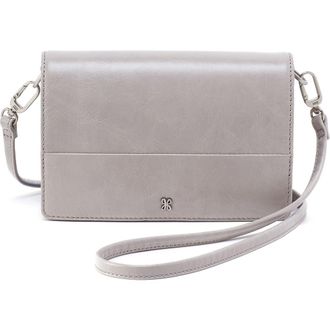 Hobo Jill Leather Phone Crossbody Bag in Light Grey at Nordstrom Rack