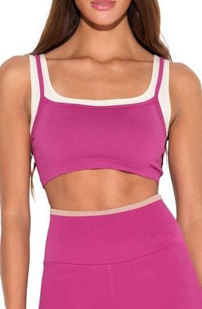 Spiritual Gangster Gemini Longline Sports Bra in Cactus Flower at Nordstrom Rack, Size X-Small