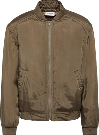 Saint Laurent Twill Teddy Bomber Jacket