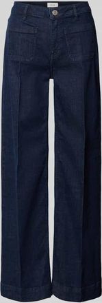 OPUS Wide Leg Jeans mit B&uuml;gelfalten Modell Miva Authentic in Jeansblau, Gr&ouml;&szlig;e 34/32