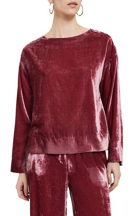 ottod'Ame Soft Velvet Blouse in Pink at Nordstrom, Size 42 It