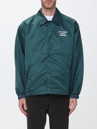 Dr&ocirc;le de Monsieur Dr&ocirc;le de Monsieur Giacca a camicia in nylon con logo slogan a contrasto