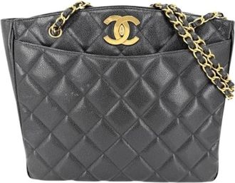 Chanel Pre-owned Matelasse Handbag - Dames - Vintage Shopper - Zwart - ONE Size - Leer - Vintage