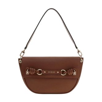 Guess Camelia Flap Shoulder Bag - female - Guess - Shoulder Bags - Brown - ONE SIZE - Bags