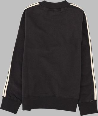 Palm Angels Cotton Logo-Embroidered Sweatshirt - Black