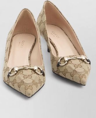 Gucci pumps horsebit detail cone heel