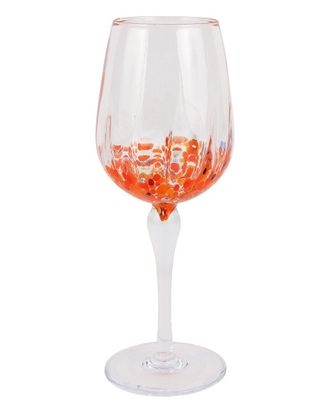 Vietri Vietri Chiara Orange Wine Glass With $7 Credit