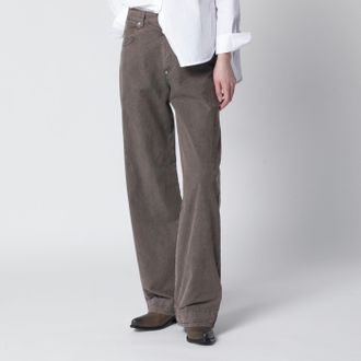 6397 Jeans ampio verde oliva slavato