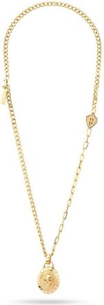 Police Heren Ketting Schedel Hanger in Metaal - Heren - Kettingen - Geel - ONE Size - Accessoires
