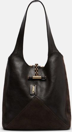 Chloé Chloe Balloon Small leather and suede shoulder bag