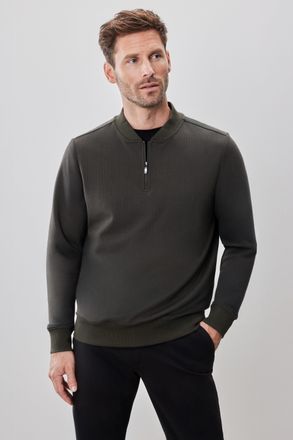Robert Barakett Vance Baseball Collar Quarter Zip