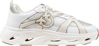 Pinko Stijlvolle damessneakers - Dames - Sneakers - Wit - 38 EU - Leer - Schoenen